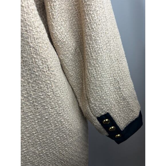 *Flawed Tuckernuck Pomander Place Coco Tweed Bow Mini Shift Dress Tan Size XXL - Picture 9 of 16